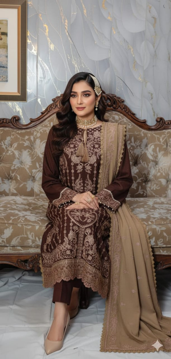 Peach Leather Shimmer Fabric