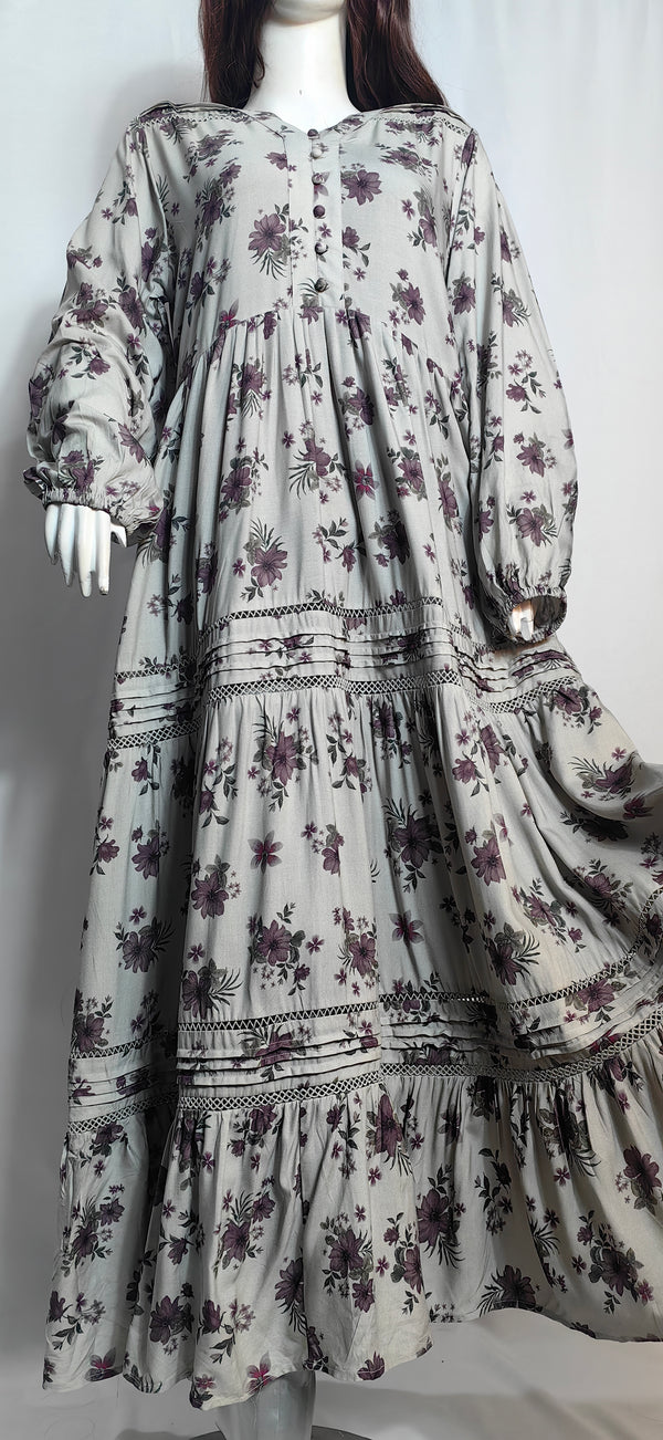 Gray & Purple Marina Flora Gatherings Frock.